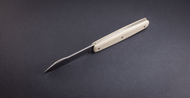 Onglet nogentais, manche elforyn imitation ivoire, lame inox