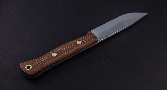 Couteau outdoor - manche azobé, lame carbone