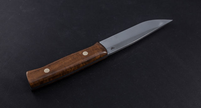 Couteau outdoor - manche ébène verte, lame inox