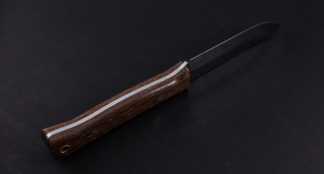 Couteau outdoor - manche azobé, lame carbone