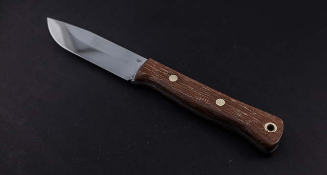 Couteau outdoor - manche azobé, lame carbone