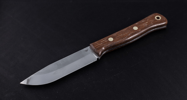 Couteau outdoor - manche azobé, lame carbone