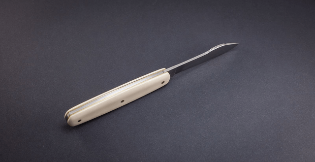 Onglet nogentais, manche elforyn imitation ivoire, lame inox