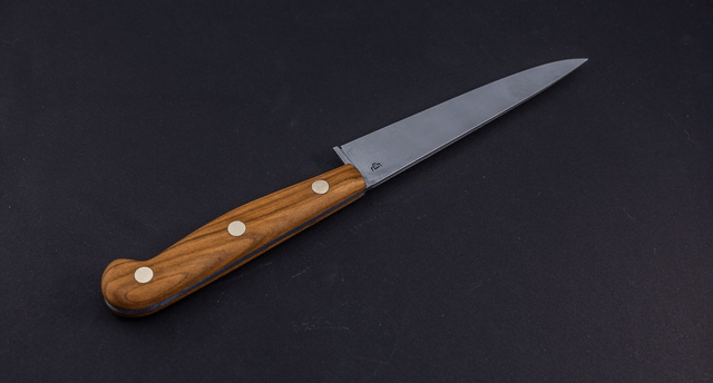 Couteau utile traditionnel - manche en merisier, lame carbone
