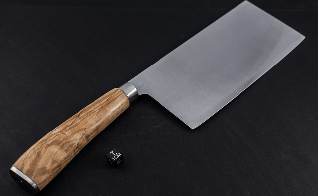 Couteau de chef chinois - manche en frêne de qualité supérieure, lame carbone