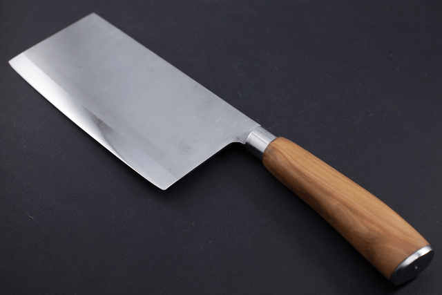 Couteau de chef chinois - manche en poirier, lame carbone