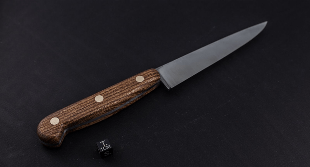 Couteau utile traditionnel - manche en orme, lame inox
